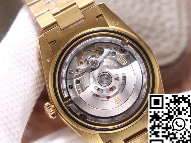 Day-Date M228348RBR-0001 Rolex Black EW Yellow Factory Dial Gold 0812